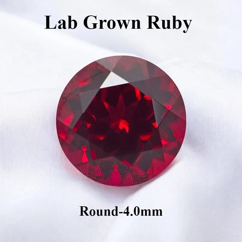 Lab Grown Ruby Pigeon Blood Red Color For Jewelry Diy Making Main Materials Selectable Certificate