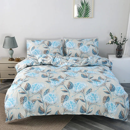 Reversible Summer Blossom Single Twin Full Queen Duvet Cover Set