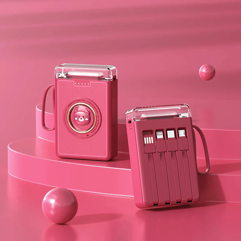 Mini Power Bank 20000mAh Cute Pet Cartoon Portable Charger Powerbank for IPhone Samsung Huawei Xiaomi External Spare Battery