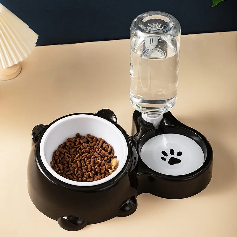 Cat Bowl 2-in-1 Drinking Water Dog Food Pot Water Bowl Rice Pot Pet Supplies Cat Bowl Pet Drinking Water Feeding Integration - AMULET RING STORE