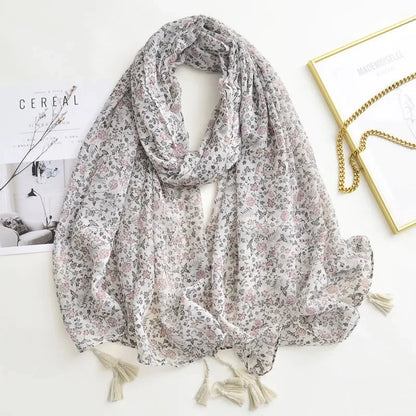 Luxury Brand Scarf For Woman Soft Cotton Shawl Wrap Tassel Viscose Muslim Woman Hijab Boho Beach Towel Female Bandana Headscarf - AMULET RING STORE