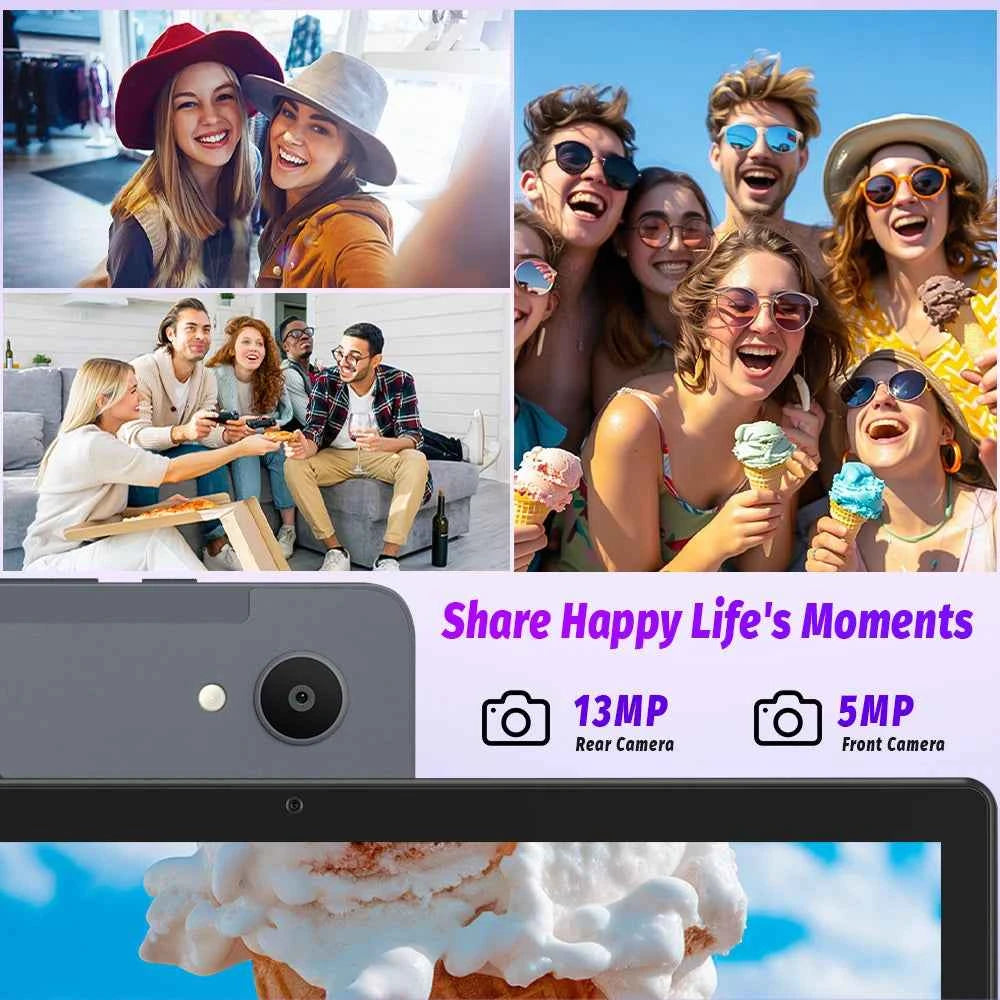 Tablet 10.95 inch Android 15 Tablets, 12GB RAM 128GB ROM 1TB Expand, Octa-core Processor, 1280x800 IPS, 8000mAh Battery (Black)