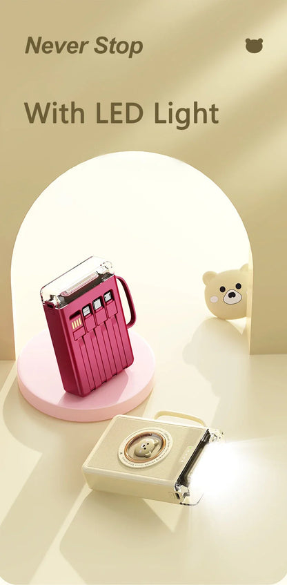 Mini Power Bank 20000mAh Cute Pet Cartoon Portable Charger Powerbank for IPhone Samsung Huawei Xiaomi External Spare Battery