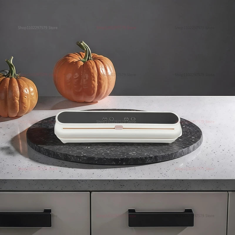 Electric Vacuum Sealer for Home Dry/Wet Food Sealed Packaging Kitchen Food Storage Seal Built-in Cutter Knife Kitchen Tools - AMULET RING STORE