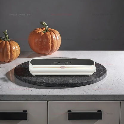 Electric Vacuum Sealer for Home Dry/Wet Food Sealed Packaging Kitchen Food Storage Seal Built-in Cutter Knife Kitchen Tools - AMULET RING STORE