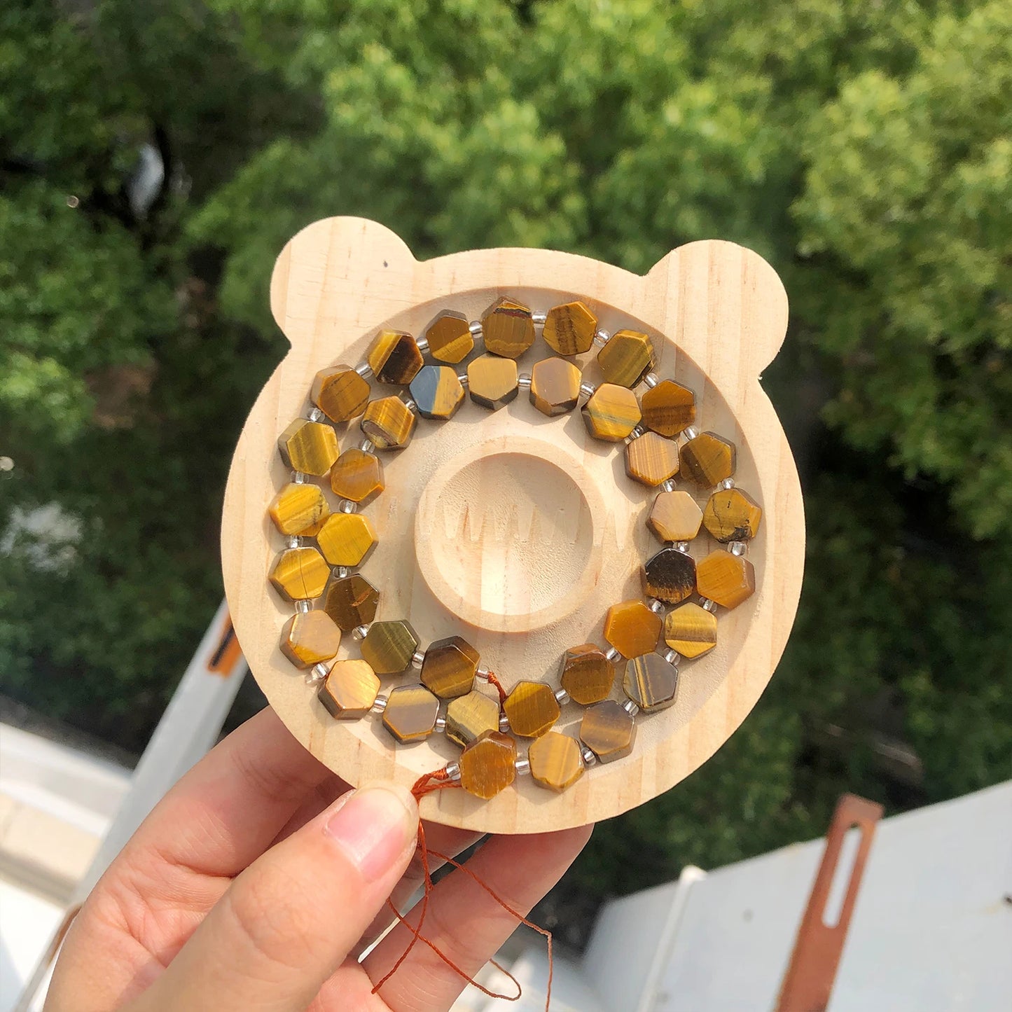 8.5x9.5mm Natural Hexagon Stone Beads Faceted Amazonite Quartz Jade Loose Spacer Beads for Jewelry Making DIY Bracelet Pendant - AMULET RING STORE