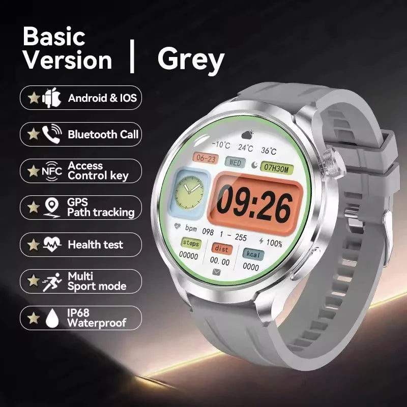 New For Men Women SmartWatch 1.61‘’ Amoled Phone Call Heart Rate GPS Tracker Sport Waterproof Smart Watch for IOS Android