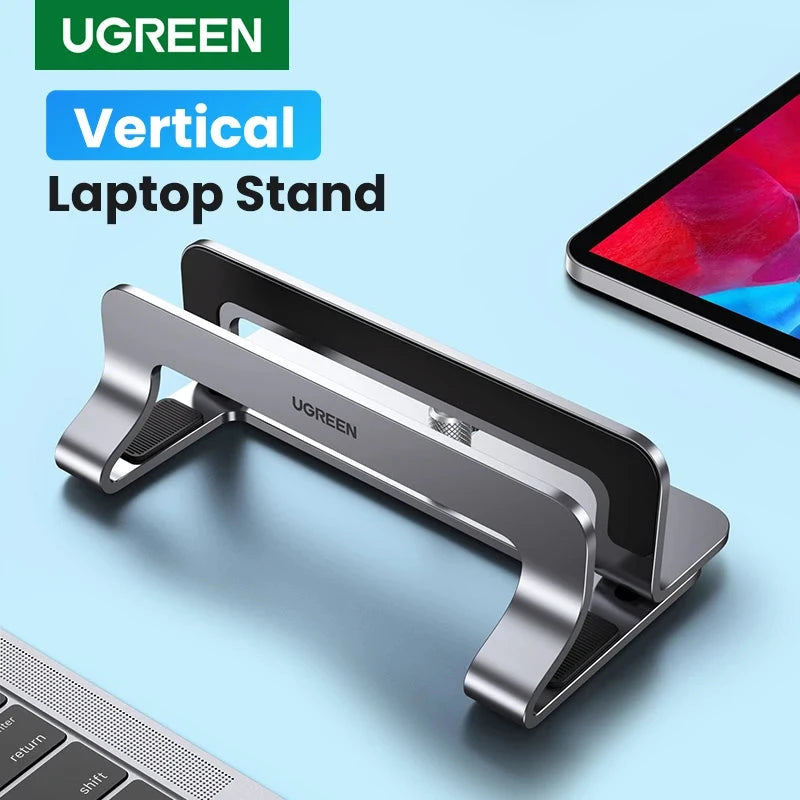 UGREEN Vertical Laptop Stand Holder For MacBook Air Pro Aluminum Foldable Notebook Stand Laptop Support MacBook Pro Tablet Stand - AMULET RING STORE