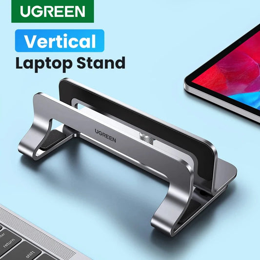 UGREEN Vertical Laptop Stand Holder For MacBook Air Pro Aluminum Foldable Notebook Stand Laptop Support MacBook Pro Tablet Stand - AMULET RING STORE