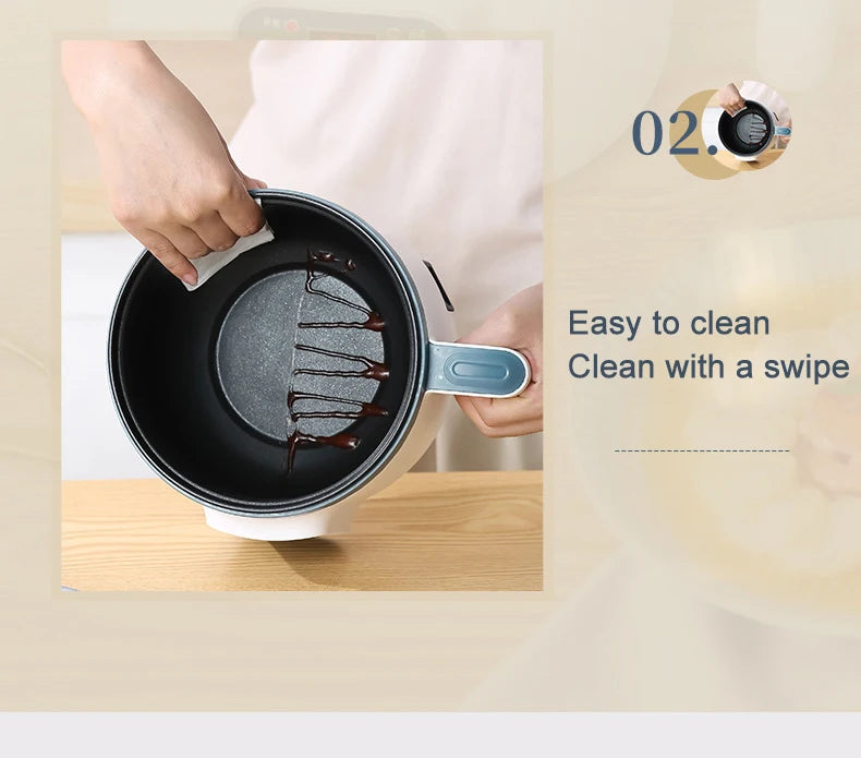 Electric Rice Cooker Multicooker Multifunction Pot Mini Hotpot Pan Soup Home Appliances for The Kitchen Pots Offers 1-2 People - AMULET RING STORE