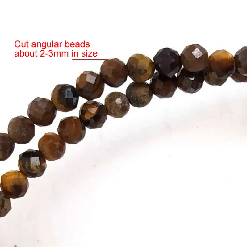 Fashion 2-3mm Faceted stone beads Necklace bracelet Pink Quartz Crystal zircon amethyst Choker Men Female Jewelry Party Gift - AMULET RING STORE