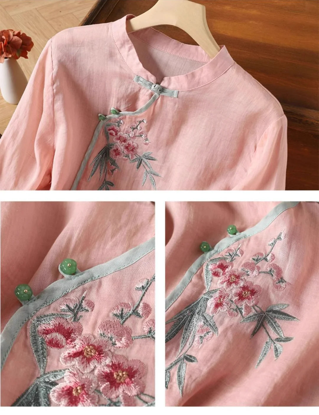 Casual Loose Blouse Shirt Women Clothes Summer Cotton Linen Ladies Tops Tee Blusas Vintage Embroidery Woman Shirt Camiseta Mujer