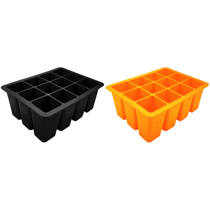 3-1pcs 12 Holes Seedling Starter Trays Silicone Seed Starter Tray Seed Propagation Pot for Gardening Hydroponics Growing System - AMULET RING STORE