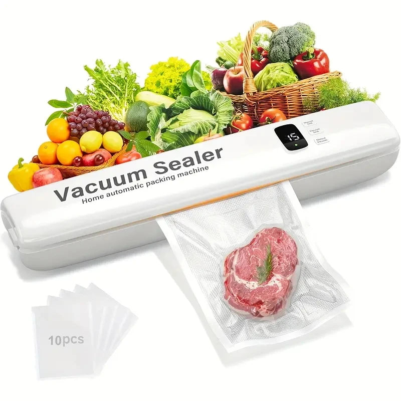 Food with Use) Kitchen System Preservation Dry/Wet Automatic Sealer (Home Bags 10 for Compact Machine Vacuum Items, - AMULET RING STORE