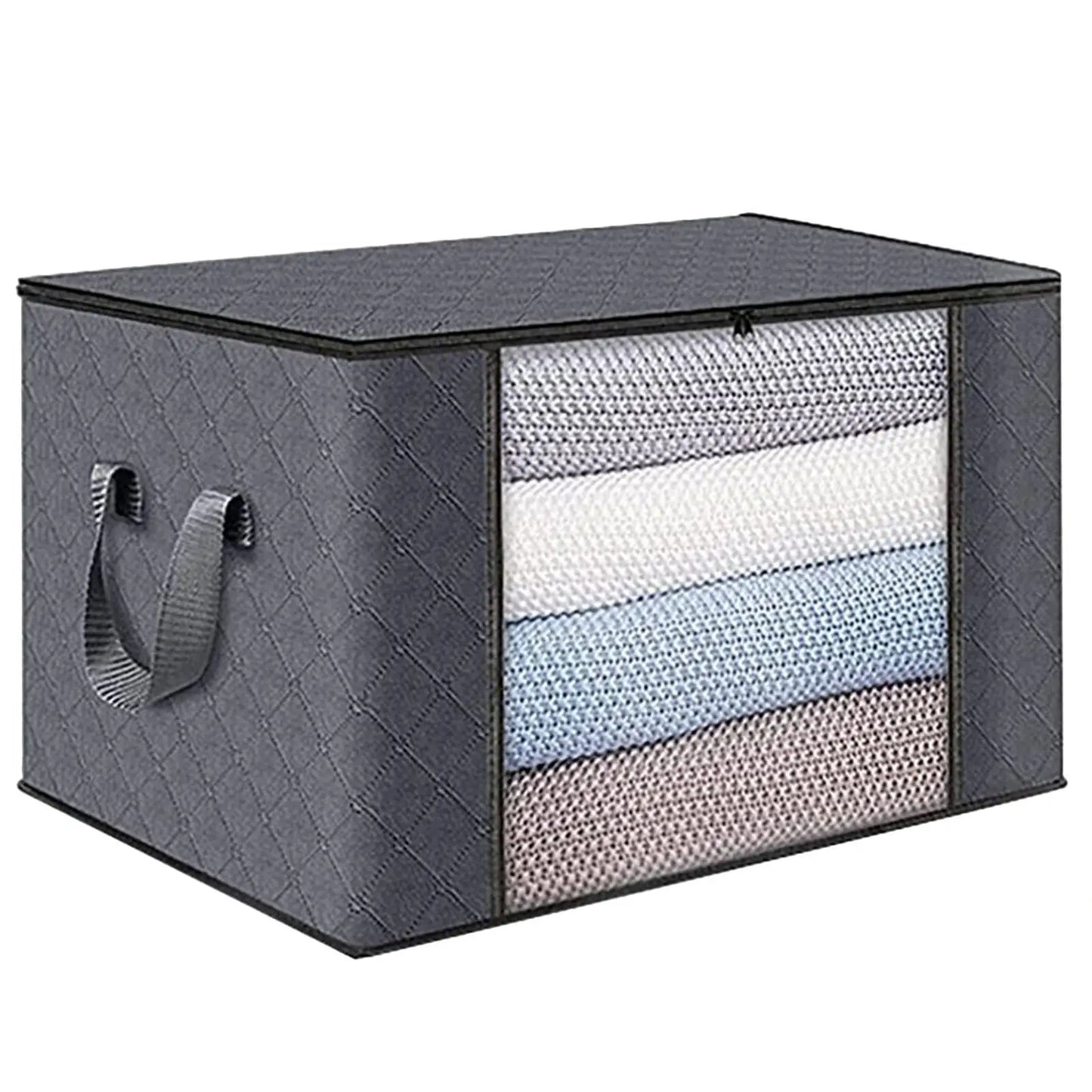 Foldable Under Bed Storage Containers with Clear Window Underbed Toy Organizers and Clothing Storage Bags Closet Storage Bins - AMULET RING STORE