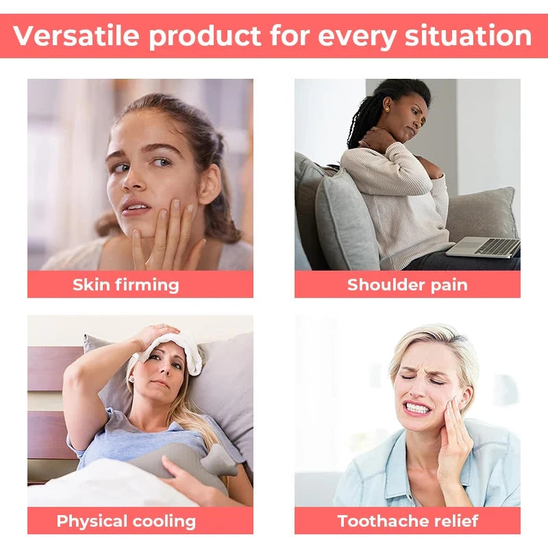 Silicone Cube Tray Shape Face Facial Ice Roller Massage Face Massage Roller Frozen Facial Reusable Ice Roller Beauty  Skin care