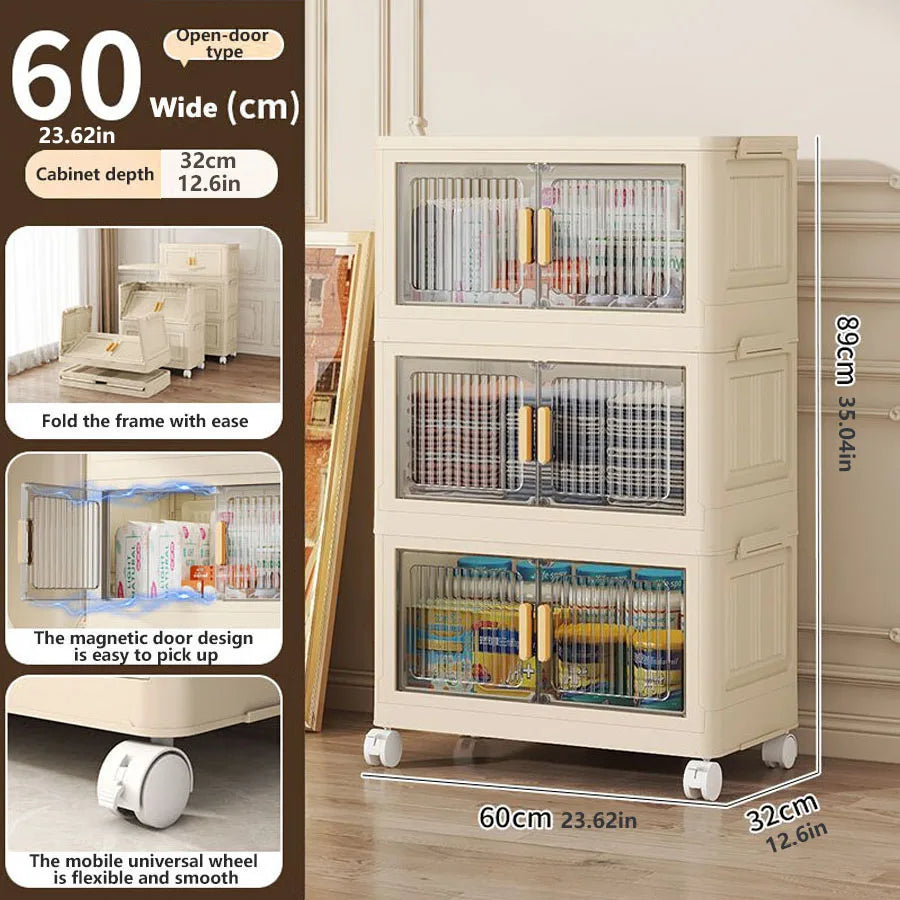 1/2/3/4/5 layers Multifunction Storage Cabinet Foldable Dustproof Wardrobe Easy-to-Install Storage Boxes - AMULET RING STORE