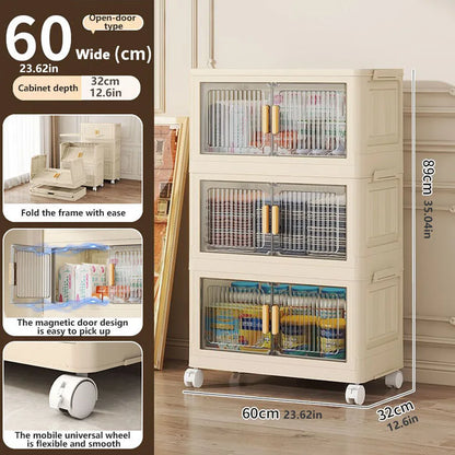 1/2/3/4/5 layers Multifunction Storage Cabinet Foldable Dustproof Wardrobe Easy-to-Install Storage Boxes - AMULET RING STORE