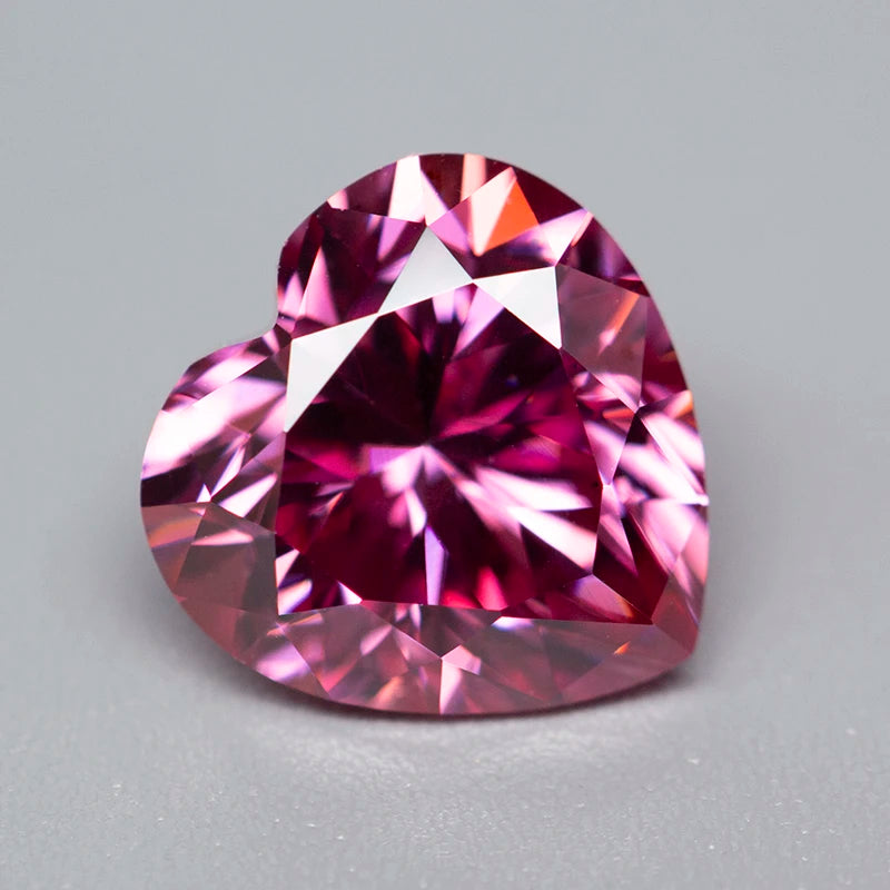 Pink Moissanite Stones with GRA Certificate Round/Pear/Oval/Emerald/Heart/Cushion/Princess/Asscher/Radiant Cut