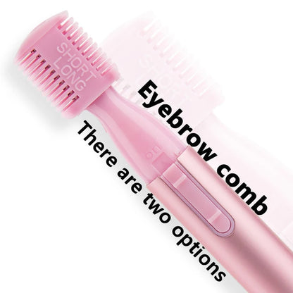 2022 New Multi Functional Mini Handle Beauty Women Painless Automatic Shaving Trim Eyebrows Electric Eyebrow Trimmer Pink Black - AMULET RING STORE