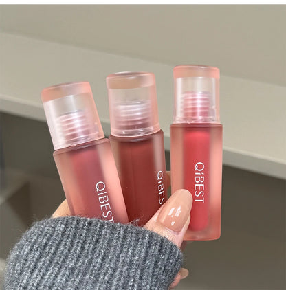 Qibest 6 Colors Velvet Matte Liquid Lipstick Long-Lasting Waterproof Lip Mud Sexy Red Lipgloss Beauty Women Cosmetics Lip Tint - AMULET RING STORE