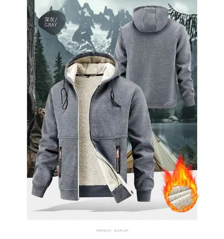 New Autumn and Winter Warm Jacket for Men, Thickened Lamb Wool, High-quality, Comfortable, Casual and Fashionable Jacket for Men