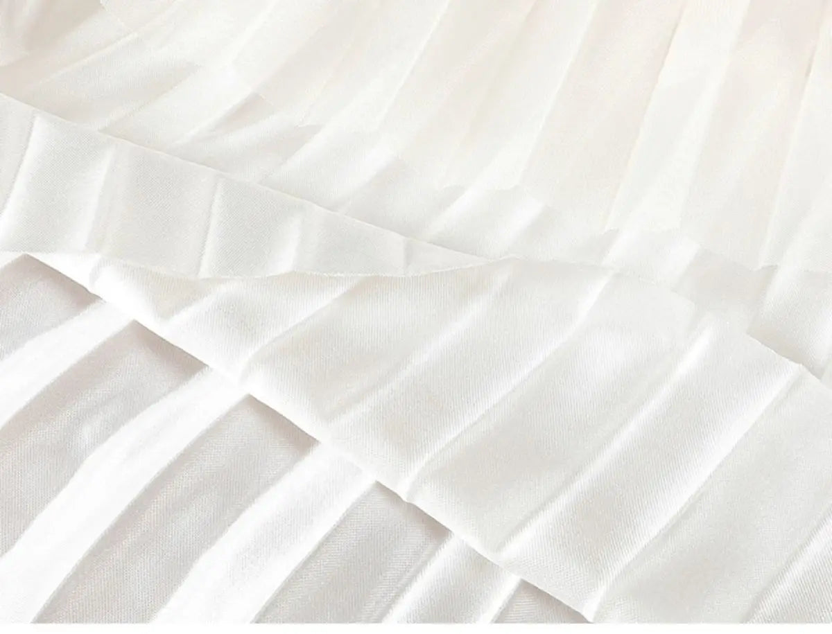 2023 Summer Tulle Mesh Gradient Skirt High-end High Waist Long Skirt Elegant Evening Party Sexy A-line Pleated Skirts Women Boho