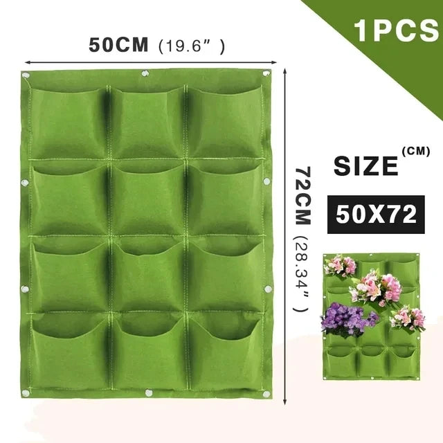 NEW Wall Hanging Pockets Planting Bags Flower Pot Home Garden Grow Bag Garden Planter Vertical Suculentas Plant Pot Home Decor - AMULET RING STORE