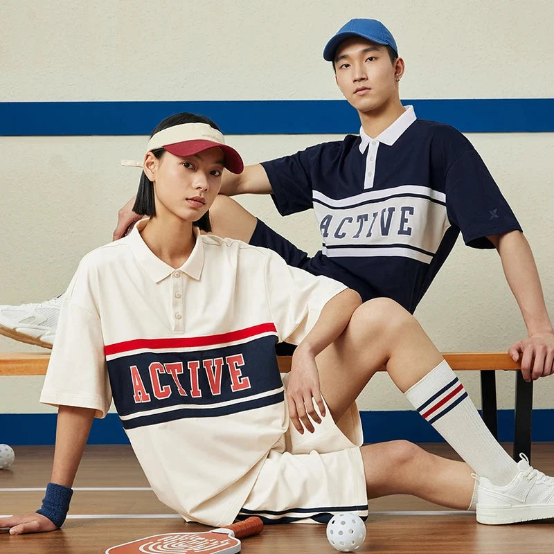 Xtep Knitted Suit For Men And Women 2024 Summer Fashion Sports Suit Soft Quick-Drying  Leisure  Comfortable Suit 8762276A0102