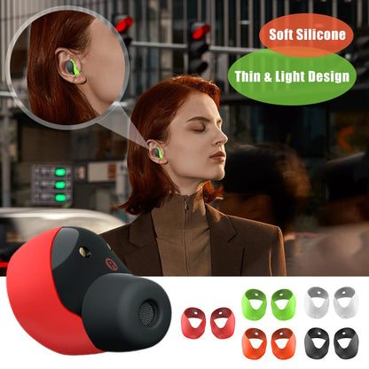 5 Pairs Silicone Ear Tips Cover Accessories Anti-Slip Ear Bud Tips 5 Color Ear Caps Replacement for Sony WF-1000XM5 Headphones - AMULET RING STORE