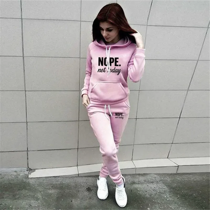 Women's sportswear sportswear jogging clothes ladies casual hooded sportswear suit clothes hoodie + sports pants sportswear - AMULET RING STORE