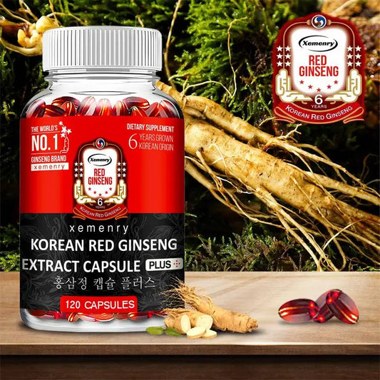 Korean Red Ginseng Supplement - Supports Overall Health, Boosts Energy Production, Relieves Stress, and Strengthens ImmunitySupp - AMULET RING STORE