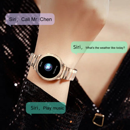 Smartwatch Women 1.32-inch IPS Screen Custome Watch Face BT Calls AI Voice Assistant Female Menstrual Period Management Mointor