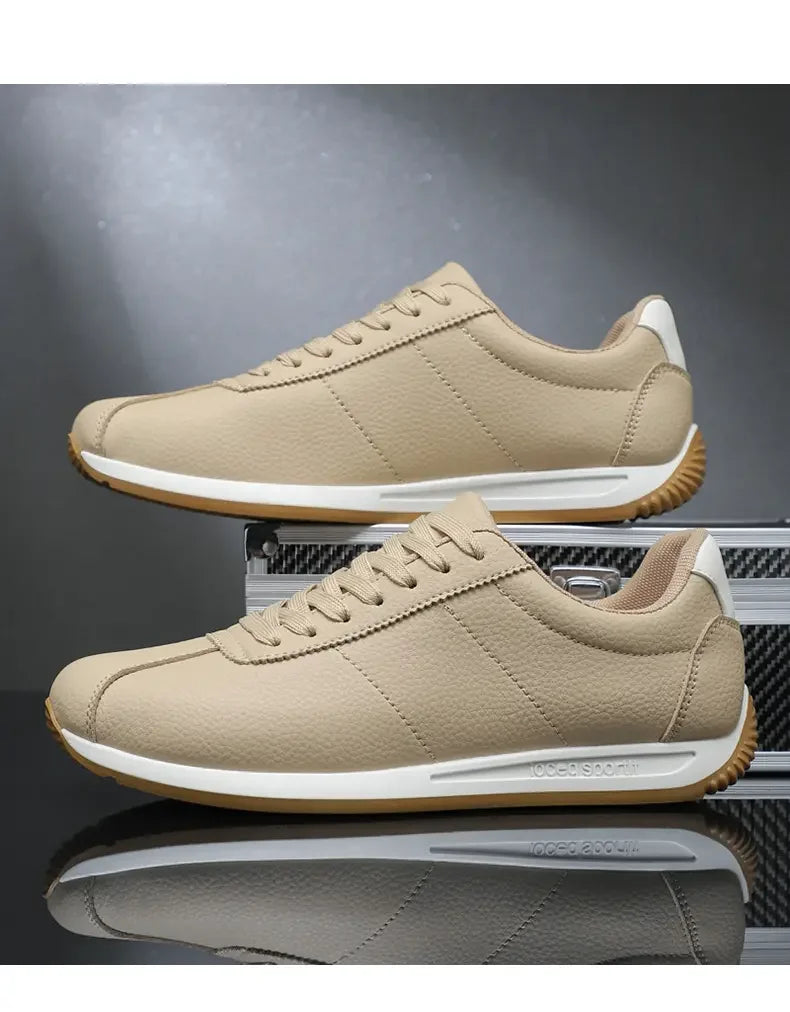 Leisure Running Summer Fashion Anti Slip Mountaineering PU Leather Sports Shoes Tennis Trend Hot Selling Men White Flat Shoes - AMULET RING STORE