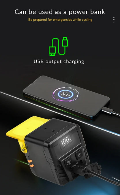 New Multifunctional Q05 MTB Bike Light Rechargeable Waterproof Remote Control White Red Blue LED Outdoor Cycling Birthday Gift - AMULET RING STORE