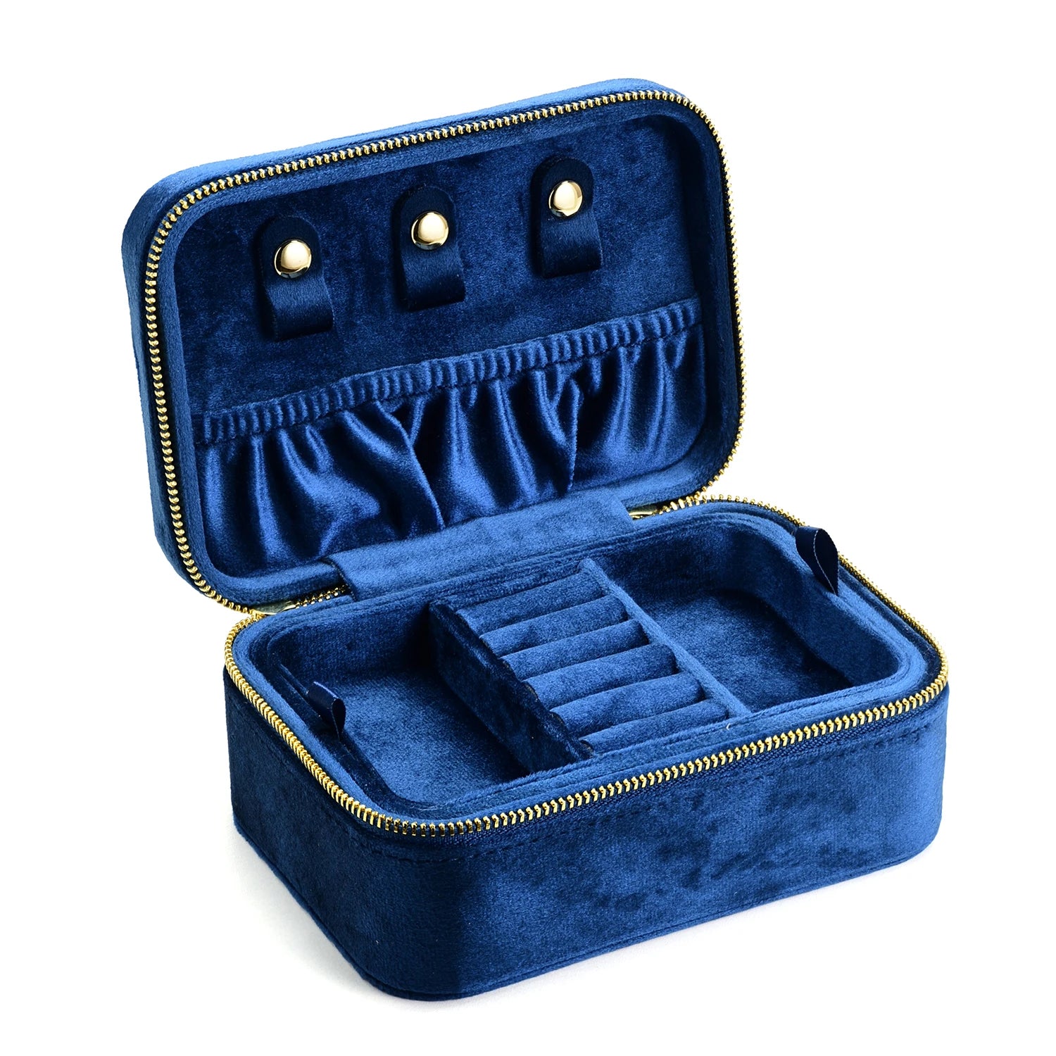 TAIMY Personalized Velvet Jewelry Box Double Layer Design High Capacity Travel Ring Necklace Earrings Jewellery Organizer - AMULET RING STORE