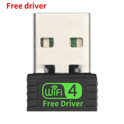 Mini USB WiFi Adapter 150M Wireless Network Card 2.4GHz WiFi Ethernet Receiver Free Drive USB Dongle for PC Computer Accessories - AMULET RING STORE