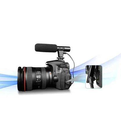 3.5mm Mic-01 DV Stereo Microphone For Canon Nikon DSLR Camcorder Utility Camera Professional Interview News Recording Microphone