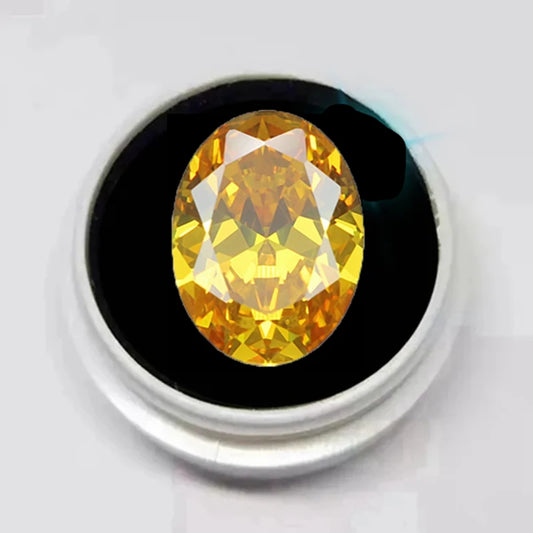Box Set Large Yellow Sapphire 13x18mm 15.0Ct Unheated Oval Shape Natural VVS Loose Gemstone For Jewelry Making - AMULET RING STORE