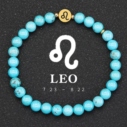 12 Zodiac Signs Natural Stone Bracelets Leo Capricorn Taurus Cancer Bracelets Women Men Couple Friendship Jewelry Gift Bracelets