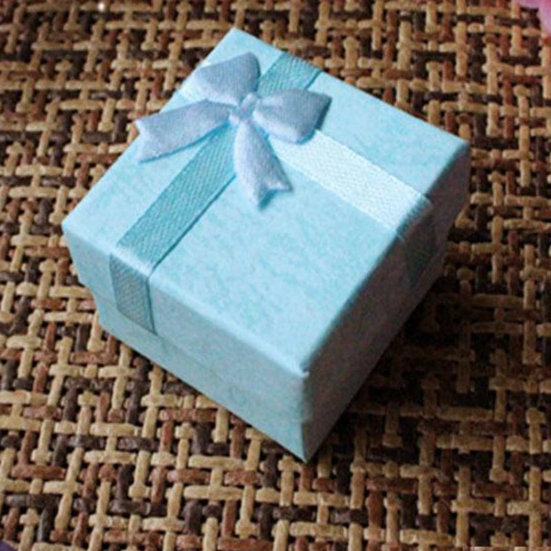 Fashion Ribbon Jewelry Box Multi Colors Ring Earrings Pendant 4x4x3cm Display Packaging Gift - AMULET RING STORE