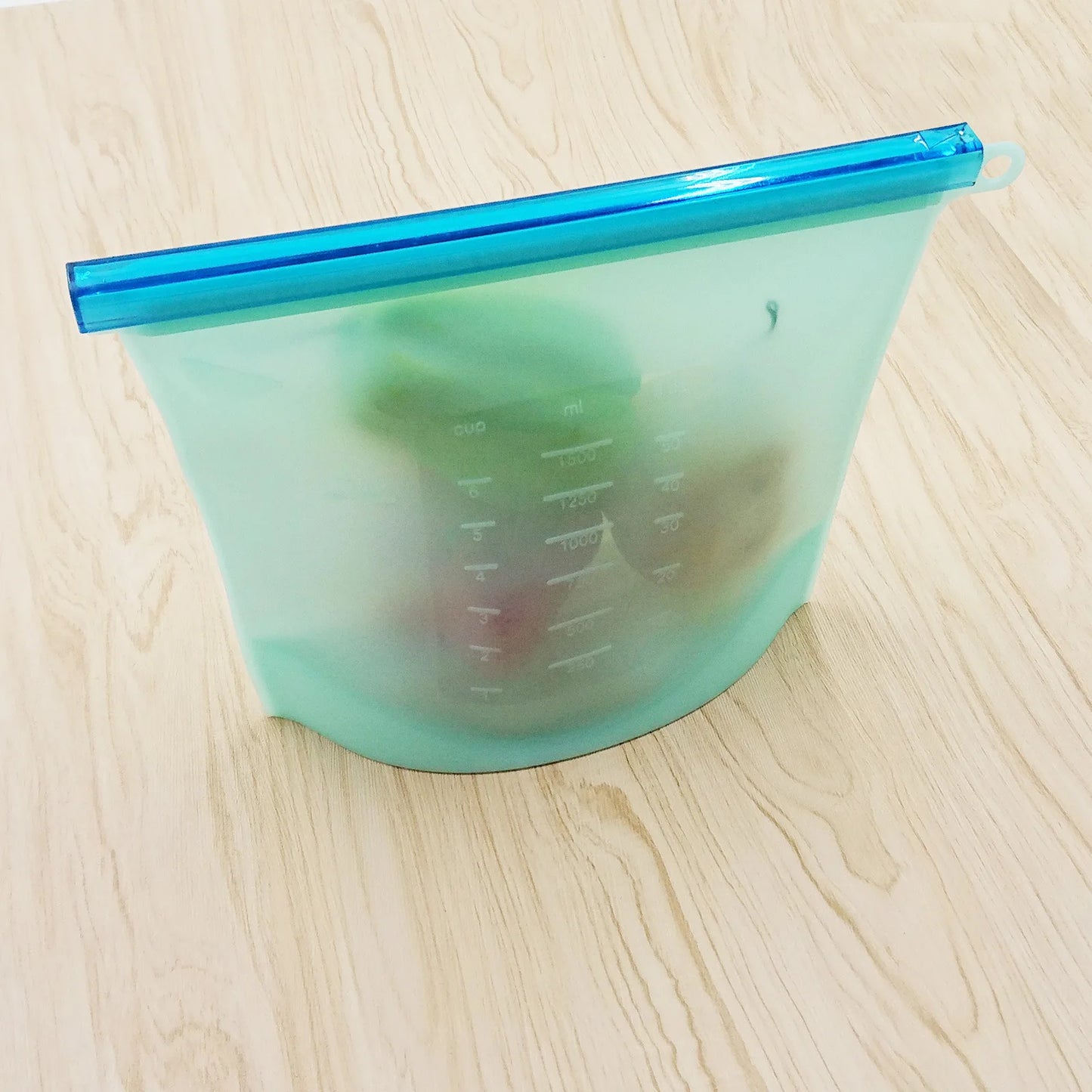 500-1500ML Silicone Bags Reusable Silicone Food Grade Storage Bag Lunch Sandwich Snack Fruit Freezer Zip Seal Keep Fresh Bags - AMULET RING STORE