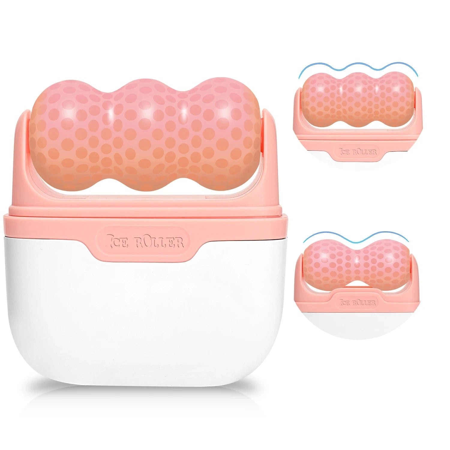 Hello Face Roller Ice Facial Massage Reusable 2 Shape Heads Freezable Ice Massager Lifting Tools