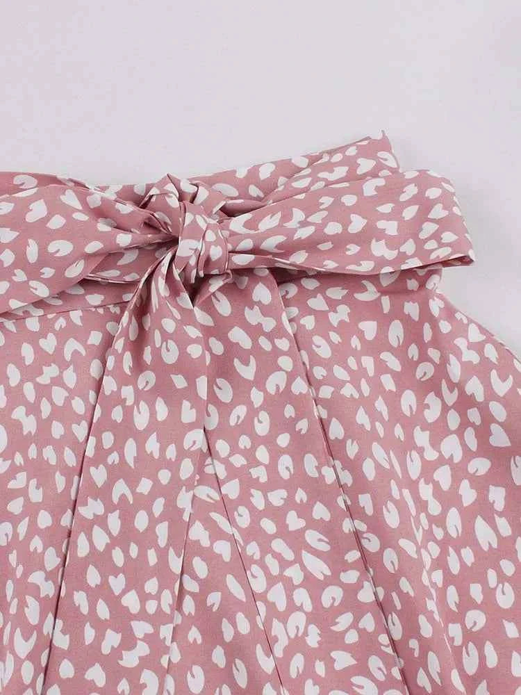 Women's High Waist Pleated Midi Skirts Female Summer Plaid Vintage Casual A-line Loose Skirt With Belt Pocket