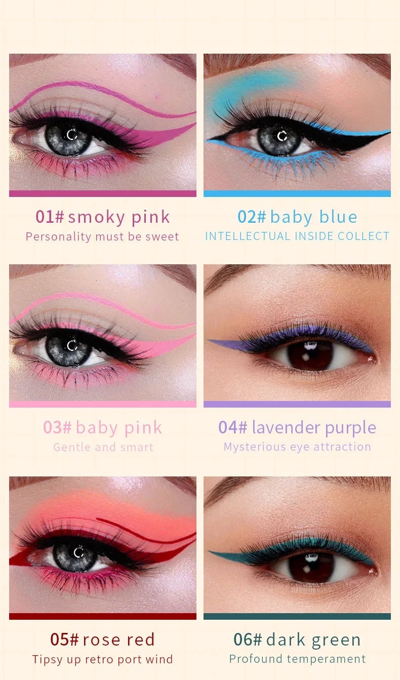 12 Colors Liquid Eyeliner Pencil Shimmer Sexy EyeShadow Portable Waterproof Durable Eyeliner Women Hot Sales Makeup Cosmetics - AMULET RING STORE