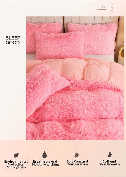 3-Piece Luxurious Plush Duvet Cover Set – Cozy & Soft Bedding, Perfect for Bedroom Comfort, Ideal for Guest Rooms and Dorm Aesth - AMULET RING STORE