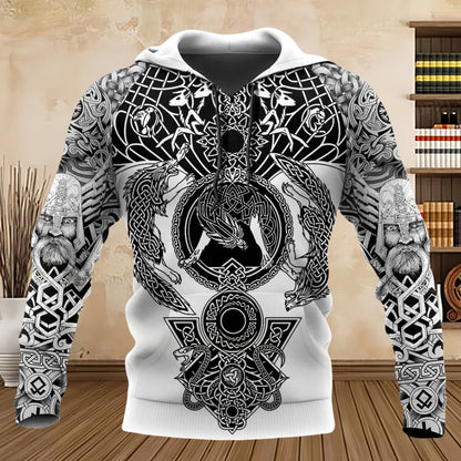 2025 New Hoodie 3D Print Harajuku Print Pullover Men's Hooded Sweatshirt Kangaroo Pocket Vintage Male Clothing Fall Long Sleeve