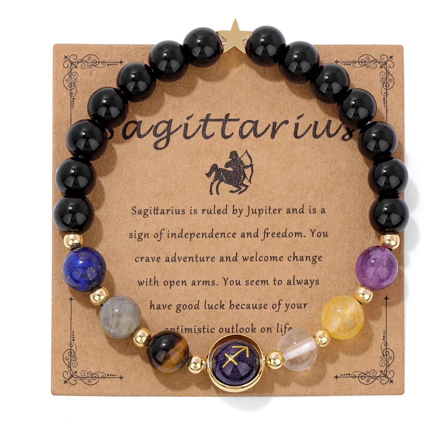 12 Zodiac Signs Bracelet Men Gemini Scorpio Sagittarius Obsidian Tiger Eye Stone Beads Bracelets for Women Constellation Jewelry