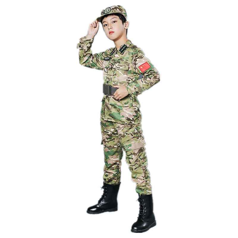 Kids Soldier Costume for Kid Party Army Costume camouflage Costumes for Boys Jungle Field Sniper Set with Pistol Compass Whistle