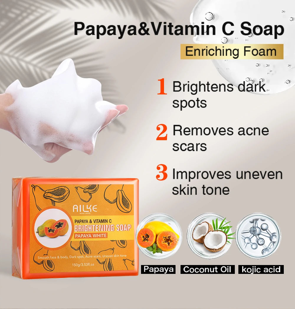 AILKE Glutathione 5-in-1 Women Skin Care Kit, With Body Lotion, Serum, Dark Spot Removal Cream, Body Cream, Brightening Soap - AMULET RING STORE